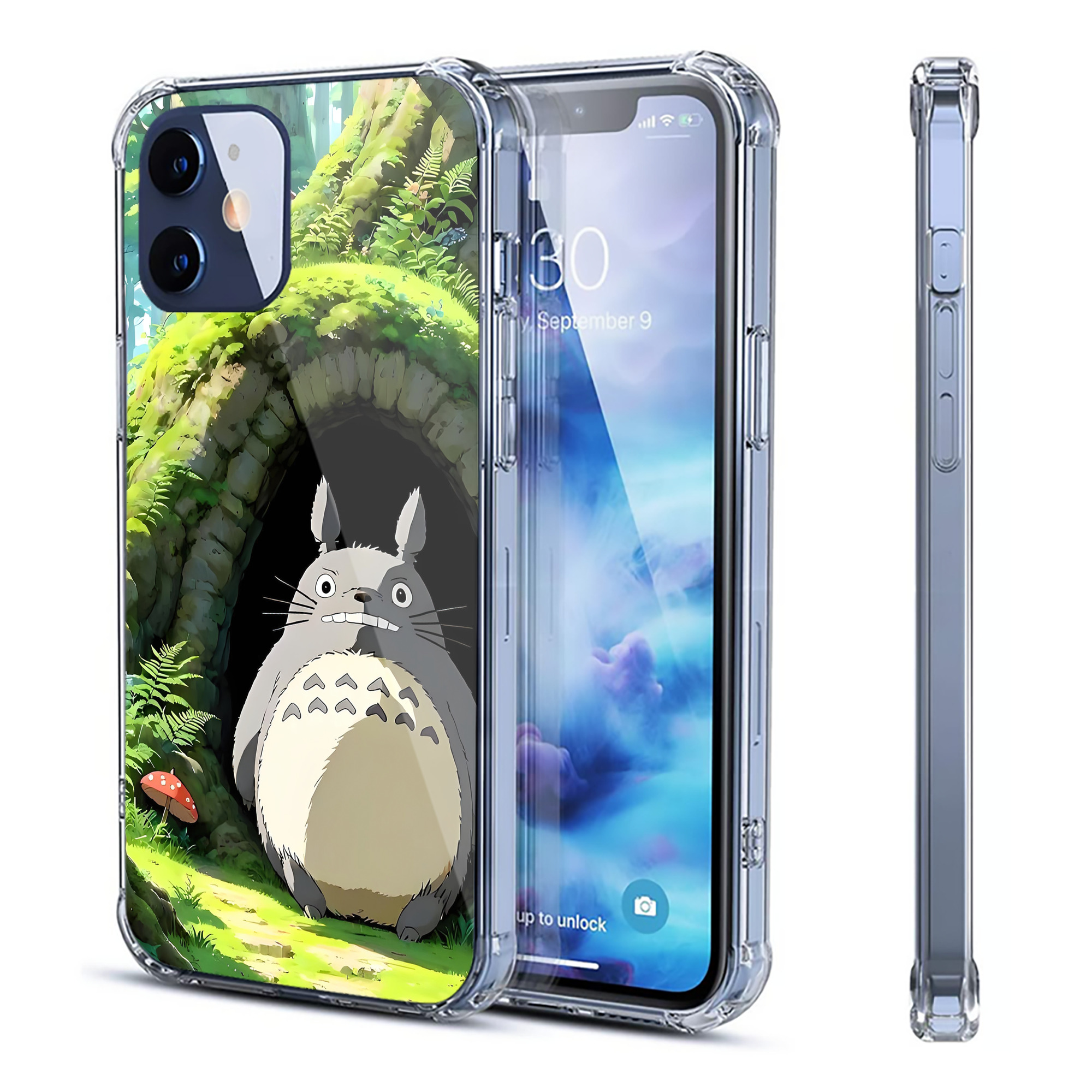 （画像用） となりのトトロ 草壁メイ 草壁サツキ My Neighbor Totoro Satsuki Kusakabe Mei Kusakabe 【iPhone 12シリーズ対応】透明スマホケース（クリアソフトケース）
